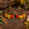 2B87CA62-05DD-4CCD-9177-2FAED5ABAEFE Sunburst Floral Hoop Earrings