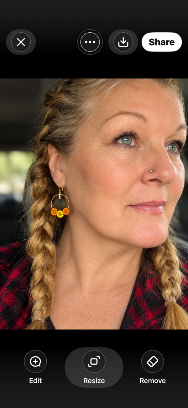 IMG_3280 Sunburst Floral Hoop Earrings
